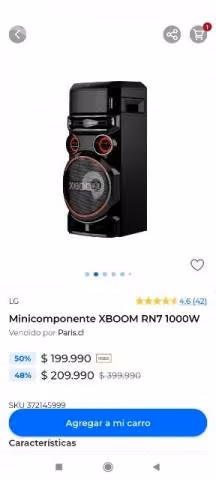 Minicomponente LG XBOMM RN7