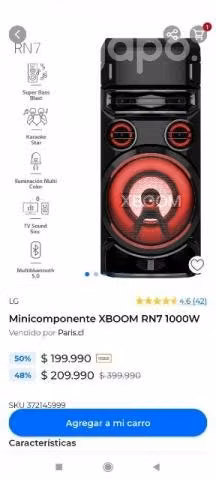 Minicomponente LG XBOMM RN7