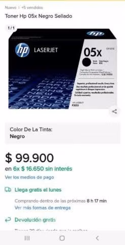 Toner HP 05x Negro Sellado