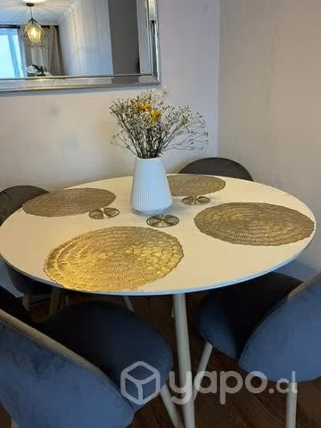 Comedor redondo 4 sillas
