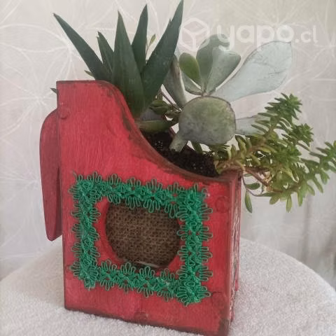 Caja de madera para flores