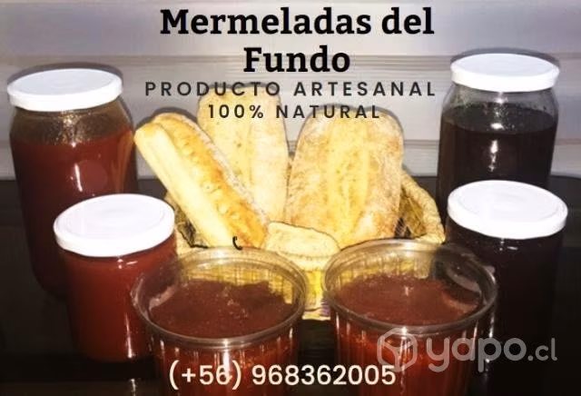 Mermeladas caseras de kilo y medio kilo