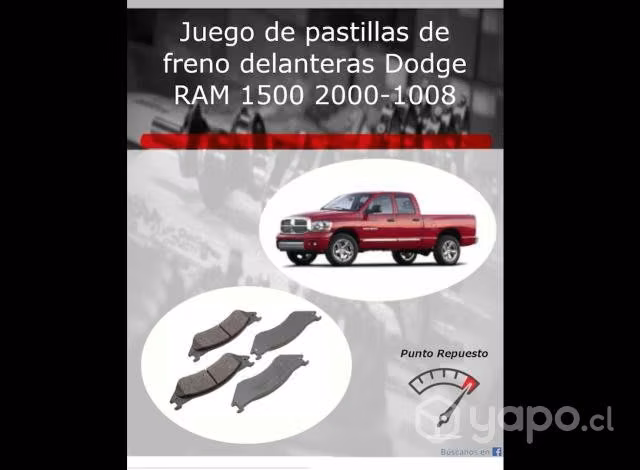 Pastillas Dodge RAM 1500 2002 al 2008