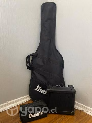 Guitarra eléctrica y amplificador Ibanez