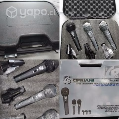 Microphone tripack nuevos 35mil cipriani incluye 3