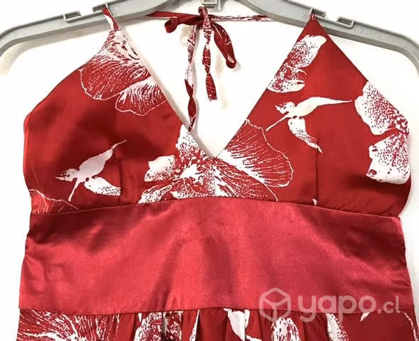 Vestido No Elástico Marca Index Talla S Rojo