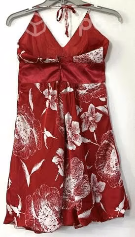 Vestido No Elástico Marca Index Talla S Rojo