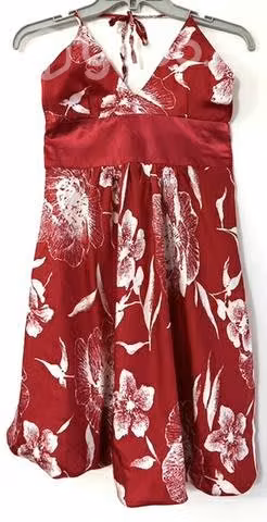 Vestido No Elástico Marca Index Talla S Rojo