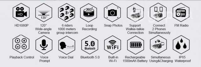 Manos libres bluetooth freedconn R1 plus casco - Imagen 3