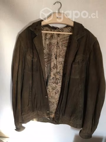 Chaqueta Pedro Dagorret cuero natural agamuzado