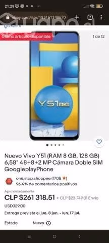 Vivo y 51