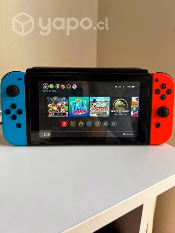 Nintendo Switch con todos sus accecorios