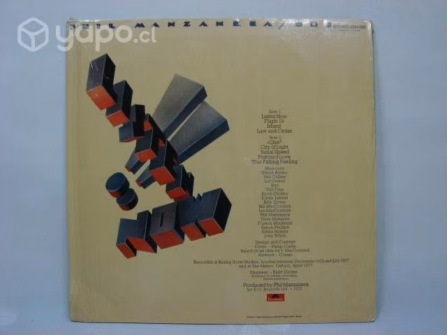 Vinilo Phil Manzanera 801 Listen Now 1977 Ed. Alem