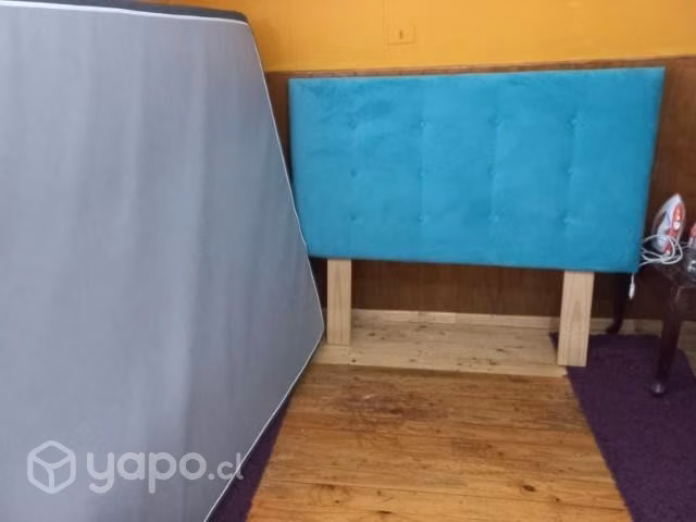 Cama 2 plazas con colchón y Respaldo