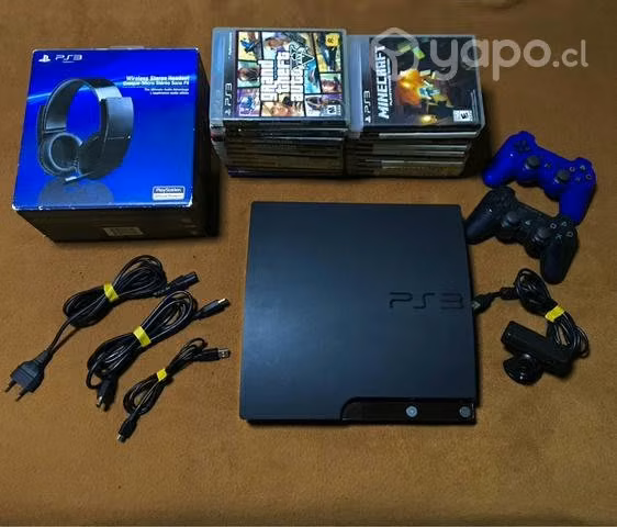 Playstation 3 / 27 Juegos / Kit Move / Headset Ps3