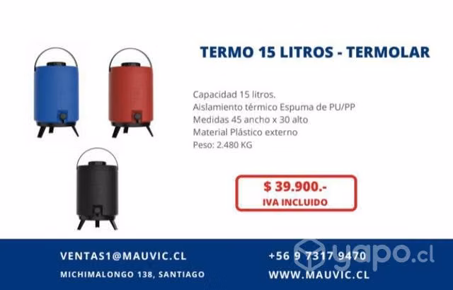 Termo de 15 litros