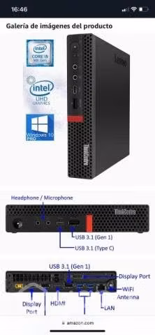 Lenovo Thinkcenter M920q Intel Core i5 Vpro 8th Ge - Imagen 4