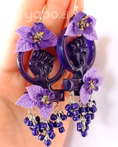 Aretes poder femenino  Plata 925