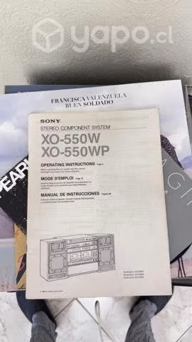 Equipo de audio clásico Sony modelo XO-550WP