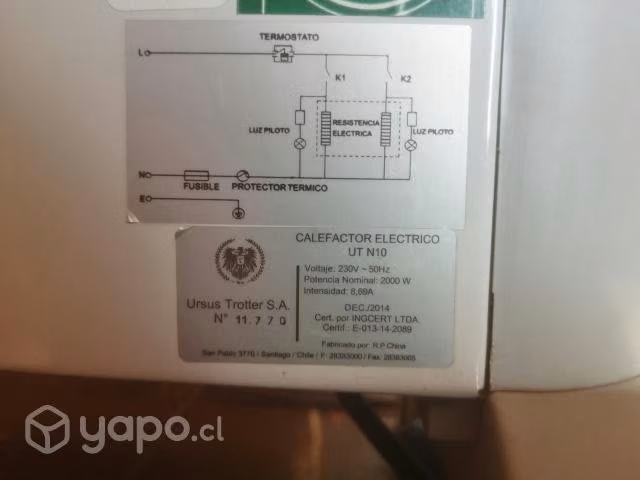 Convector Eléctrico Ursus Trotter
