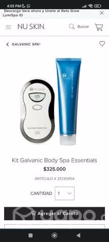 Galvánica corporal con crema y gel