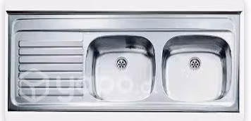 Lavaplatos doble sobreponer derecha inox Teka