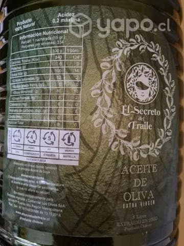 Aceite de Oliva Extra Virgen El Secreto del Fraile