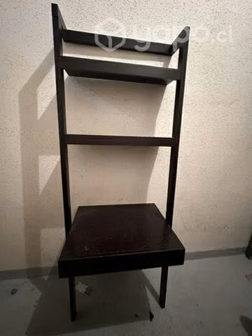 Escritorio negro Crate&Barrel estante repisa cajon mesa
