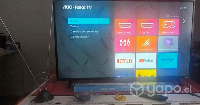 Smart tv aoc 43" uhd roku tv - Imagen 3