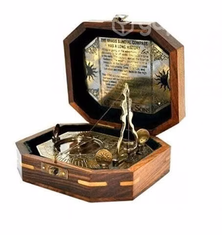 Brújula Náutica Con Péndulo Y Reloj De Sol, 1775,