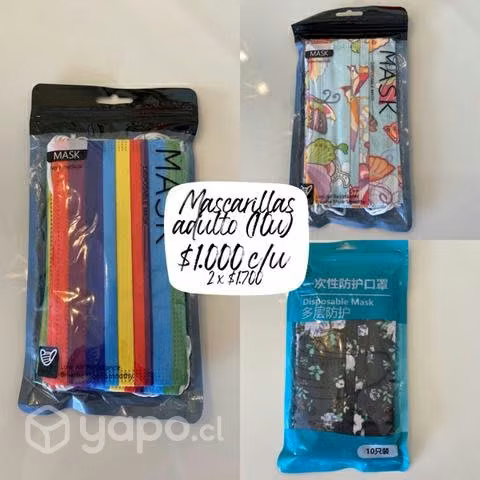 Mascarilla Diseño Niños y Adultos