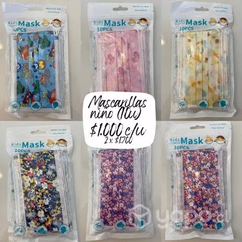 Mascarilla Diseño Niños y Adultos