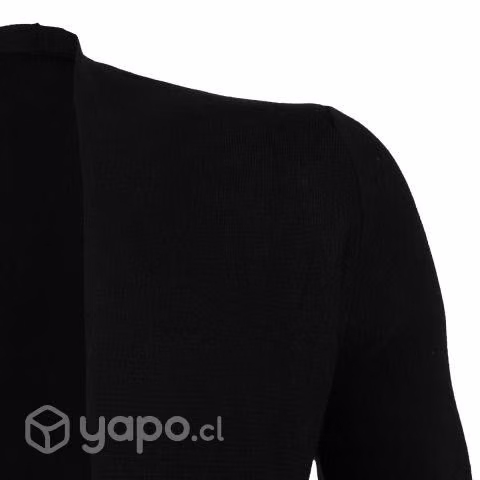 Chaleco L Exclusivo Abierto Manga Larga Negro