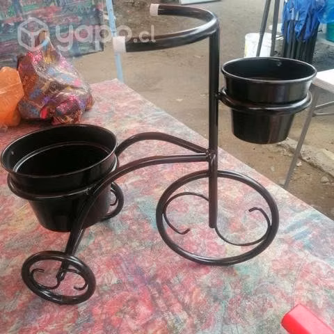 Portamacetas con maceteros metalicos incluidos - Imagen 4