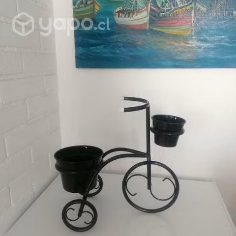 Portamacetas con maceteros metalicos incluidos - Imagen 5