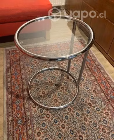Mesa de apoyo de diseño con cubierta de vidrio