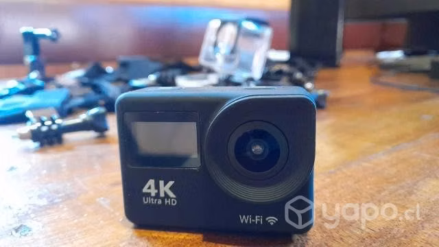 Cámara Deportiva 4K Ultra HD Negra