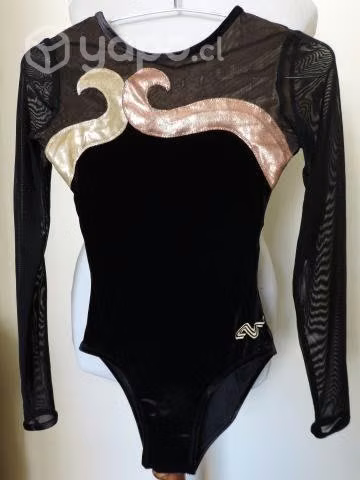 Body Negro Terciopelo con Dorado