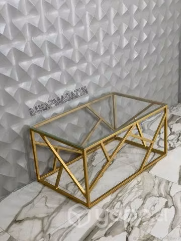 Mesas de centro dorada - Imagen 2