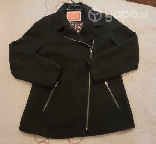 Abrigo Chaqueta de Paño Negro XL - Imagen 3