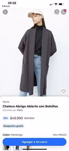 Abrigo largo nuevo