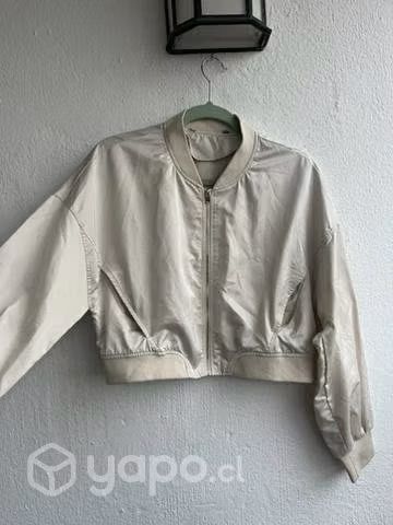 Chaqueta bomber beige - Imagen 2