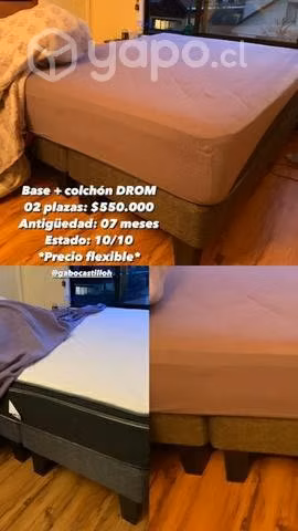 CAMA + COLCHÓN 2 plazas