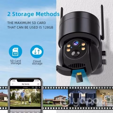 Camara de Seguridad Exterior, solar y sensor