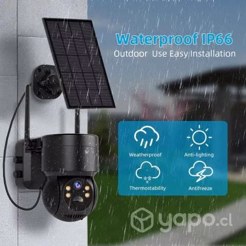 Camara de Seguridad Exterior, solar y sensor