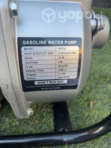 Motobomba a gasolina de 2 pulg. 6.5 hpMarca BISON