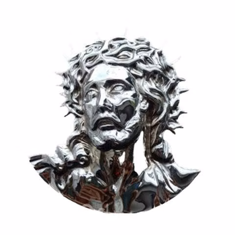 Cristo espina cromado 16 cm