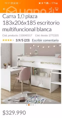 Cama funcional 1 plaza