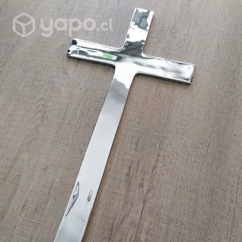 Cruz lisa cromada 45 cm