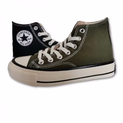 Converse en negro y verde - Imagen 3